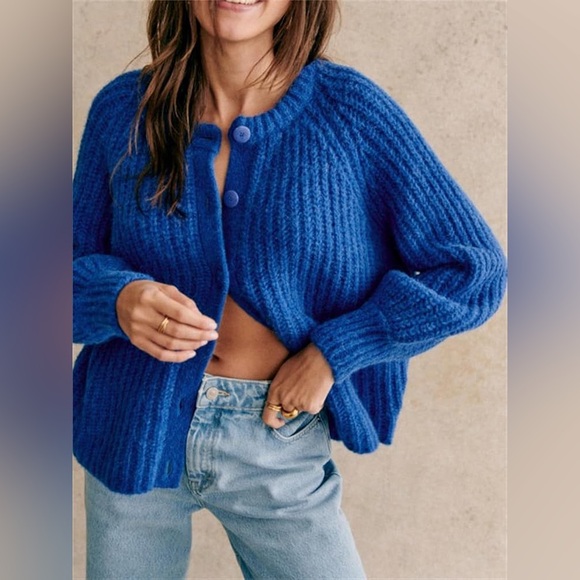 Sezane Emile Cardigan - Cobalt Blue - Picture 1 of 10